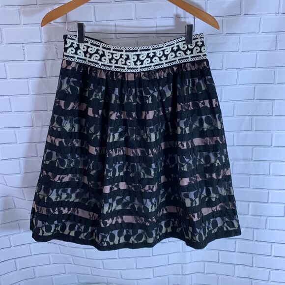 Anthro Floreat Charente Lace Overlay Skirt Sz 6 - Picture 3 of 6